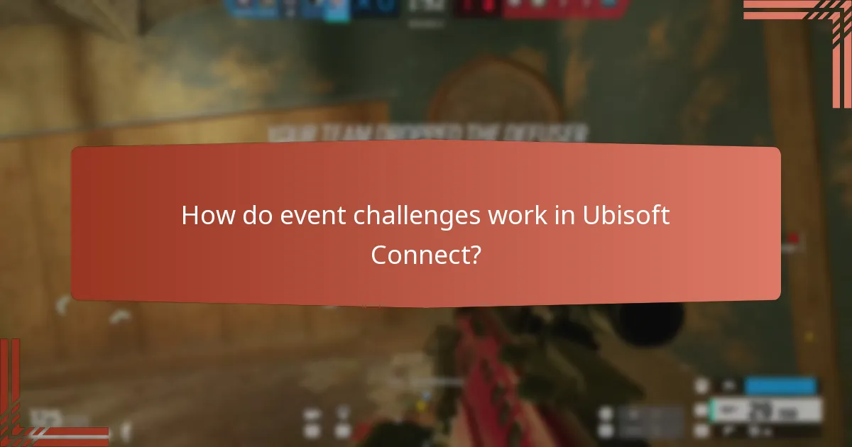 How do event challenges work in Ubisoft Connect?