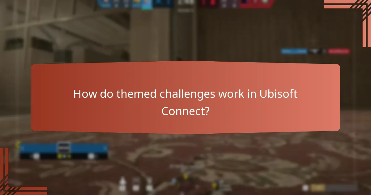How do themed challenges work in Ubisoft Connect?